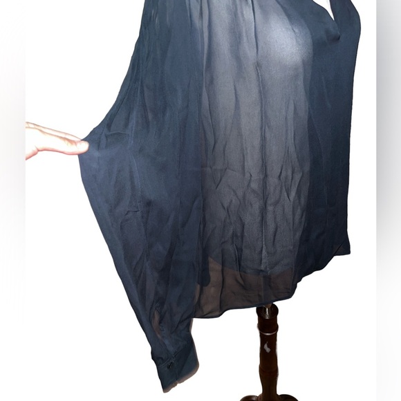 Rag & Bone Sheer Navy Blue Top - Picture 5 of 6